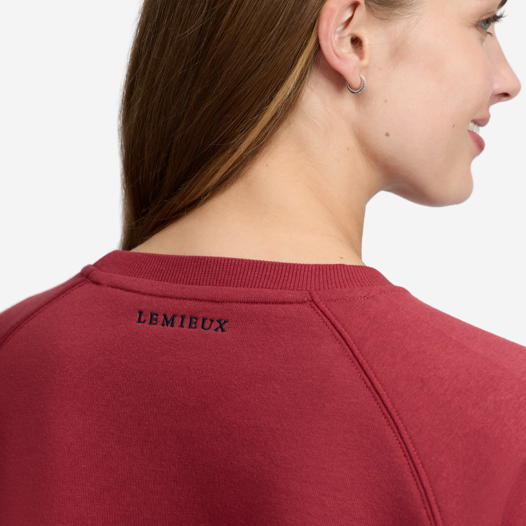 LeMieux Ladies Vida Varsity Crew Neck Sweat - Russet