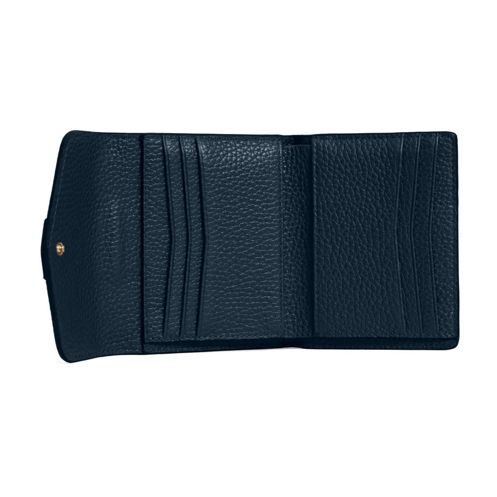 Fairfax & Favor Langford Button Purse - Teal Leather
