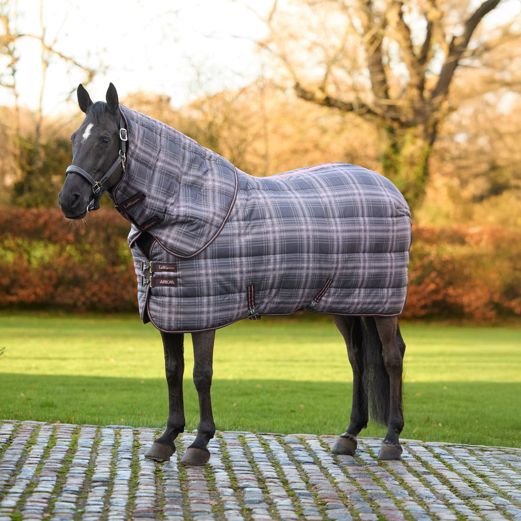 LeMieux Arika Check Stable Rug with Neck 200g - Cocoa