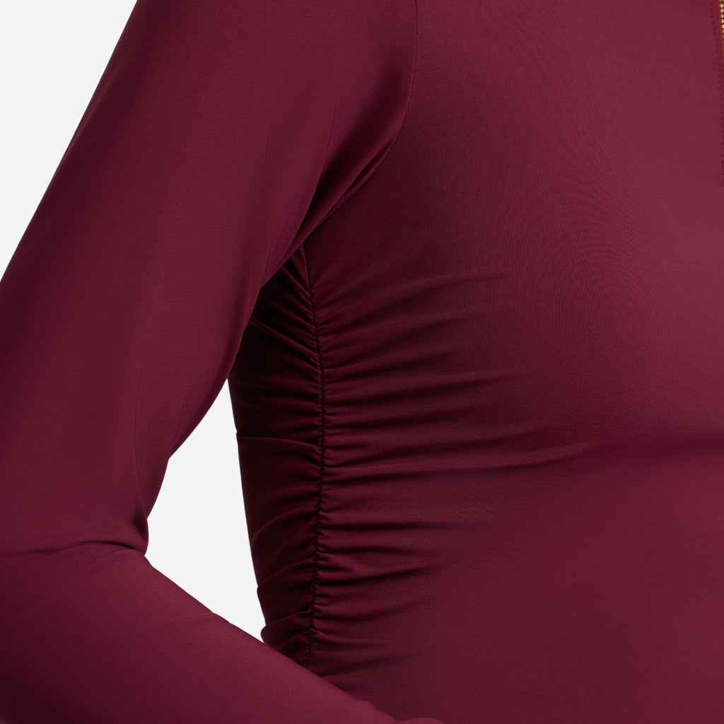 LeMieux Ladies Lustre Ruched Base Layer - Garnet