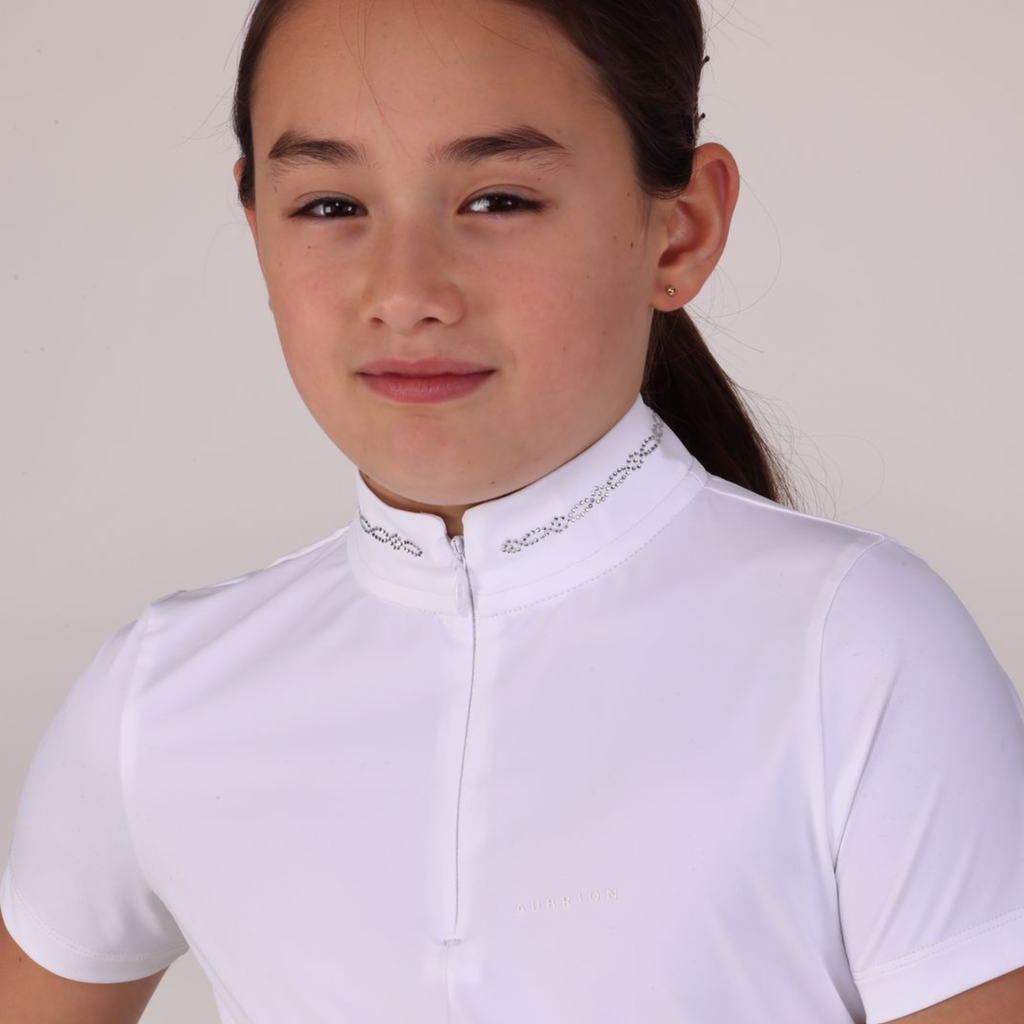 Aubrion Young Rider Optima LX Show Shirt - White