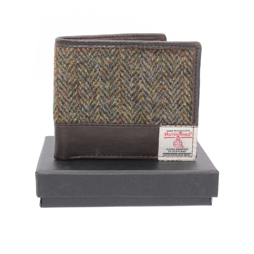 Heather Callum Harris Tweed Wallet - Green/Brown