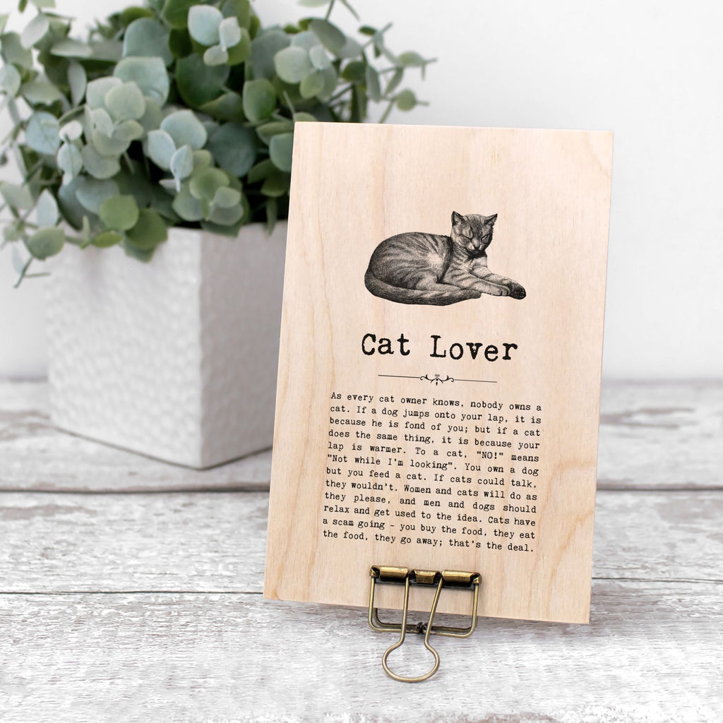 Coulson Macleod Cat Lover Wooden Hanging Sign