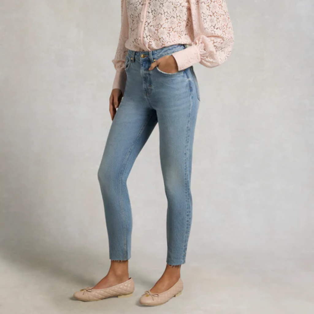 Holland Cooper High Rise Slim Jean - Vintage Denim