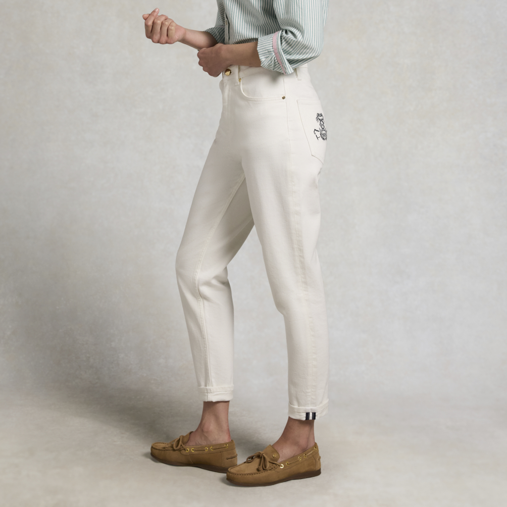 Holland Cooper Ladies Chantilly Slim Jean - White