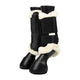 LeMieux Fleece Edged Mesh Brushing Boots - Black/Natural