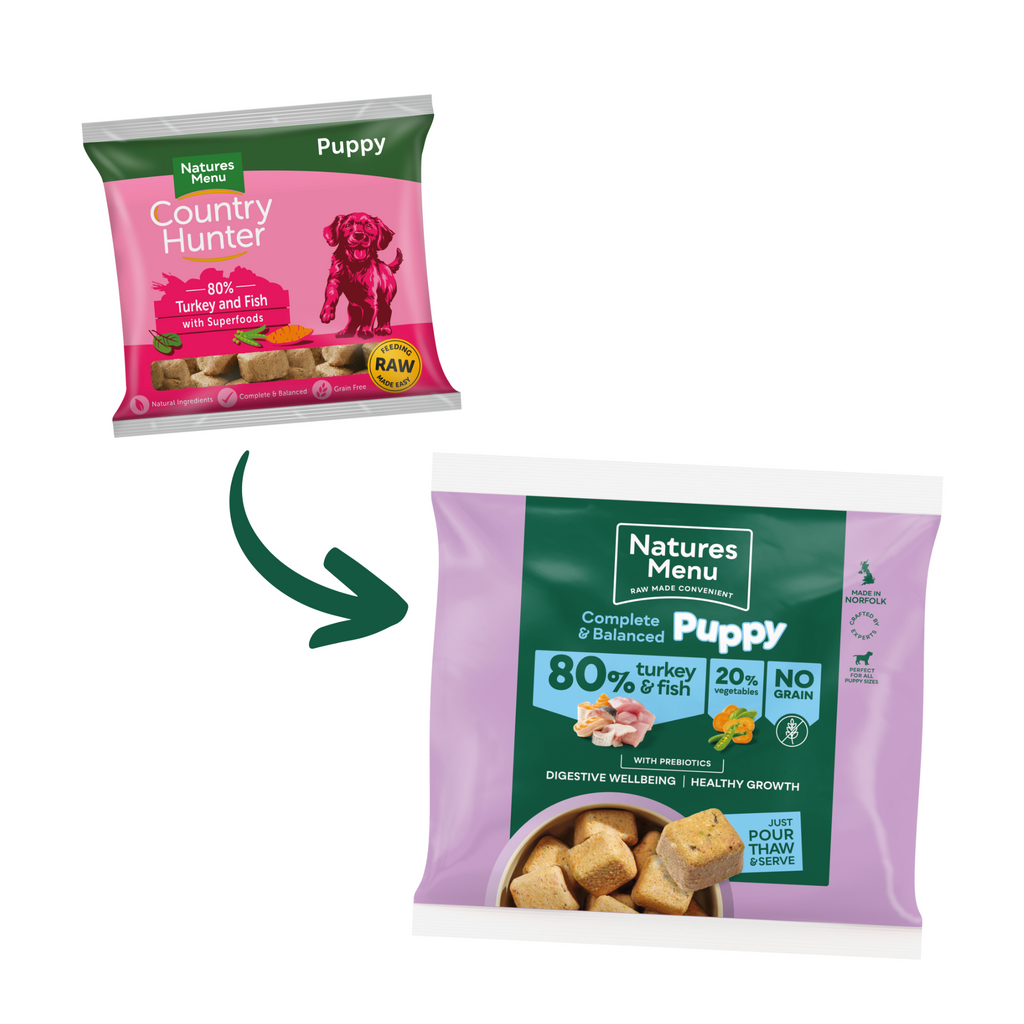 Natures Menu Turkey and Fish Puppy Nuggets - 1kg