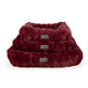 Scruffs Festive Fur Box Bed - Burgundy
