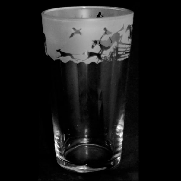 The Milford Collection Hunting Scene Beer Glass