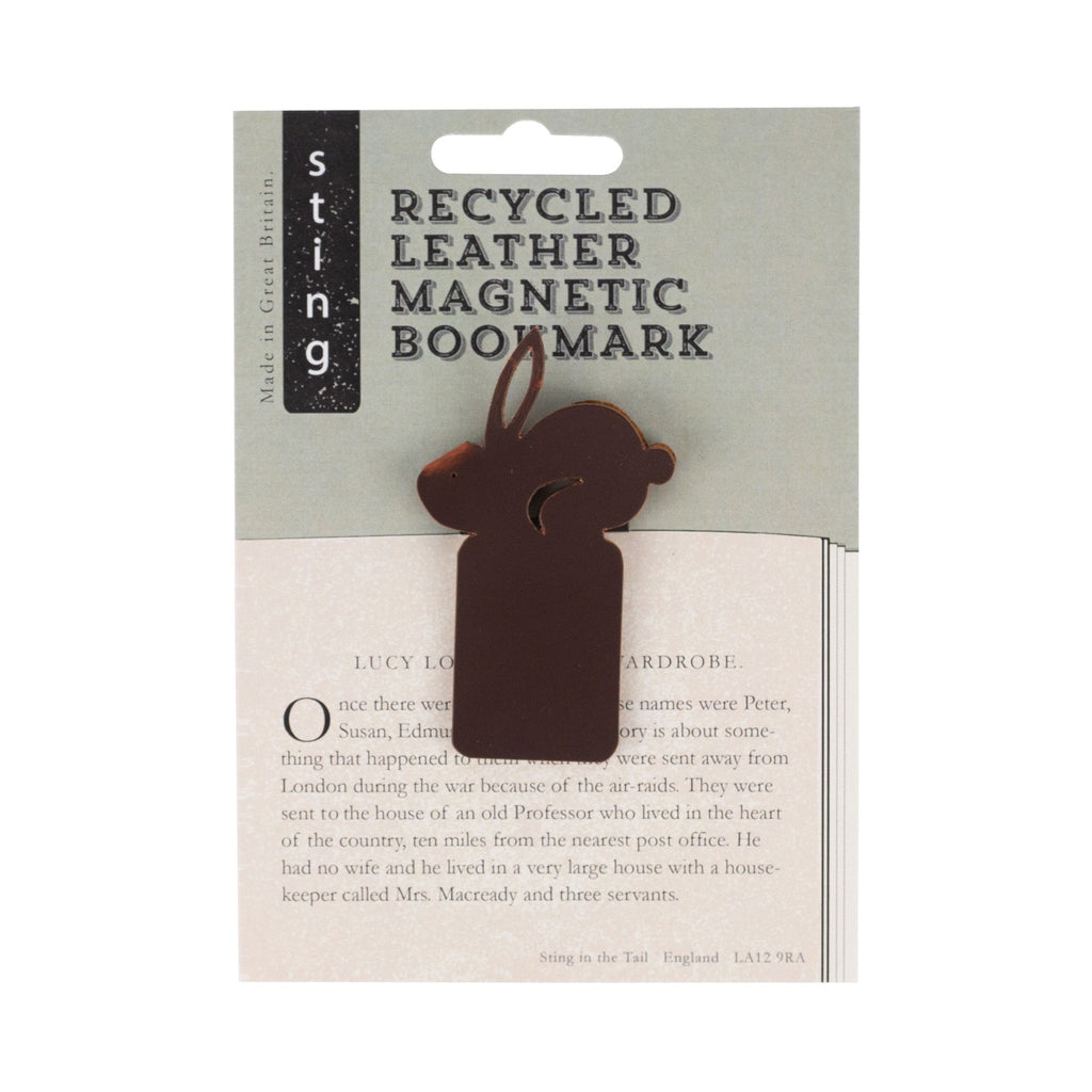 Recycled Leather Rabbit Bookmark
