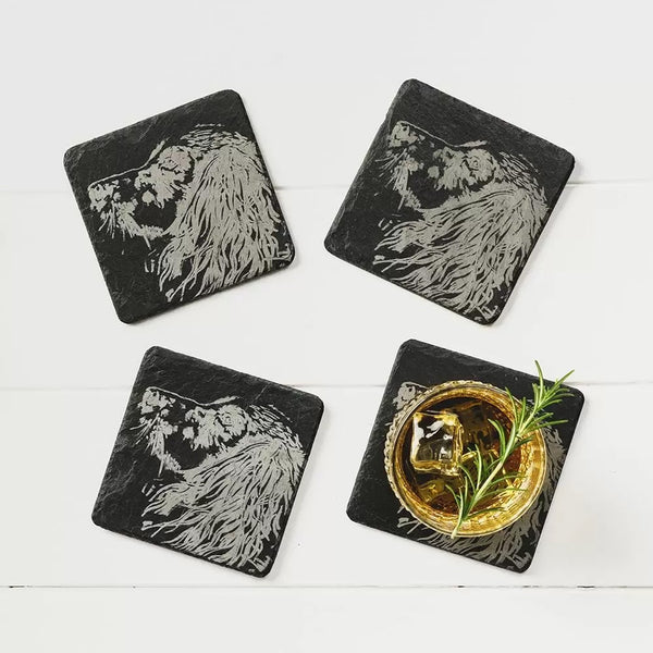 Selbrae House Slate Spaniel Coasters
