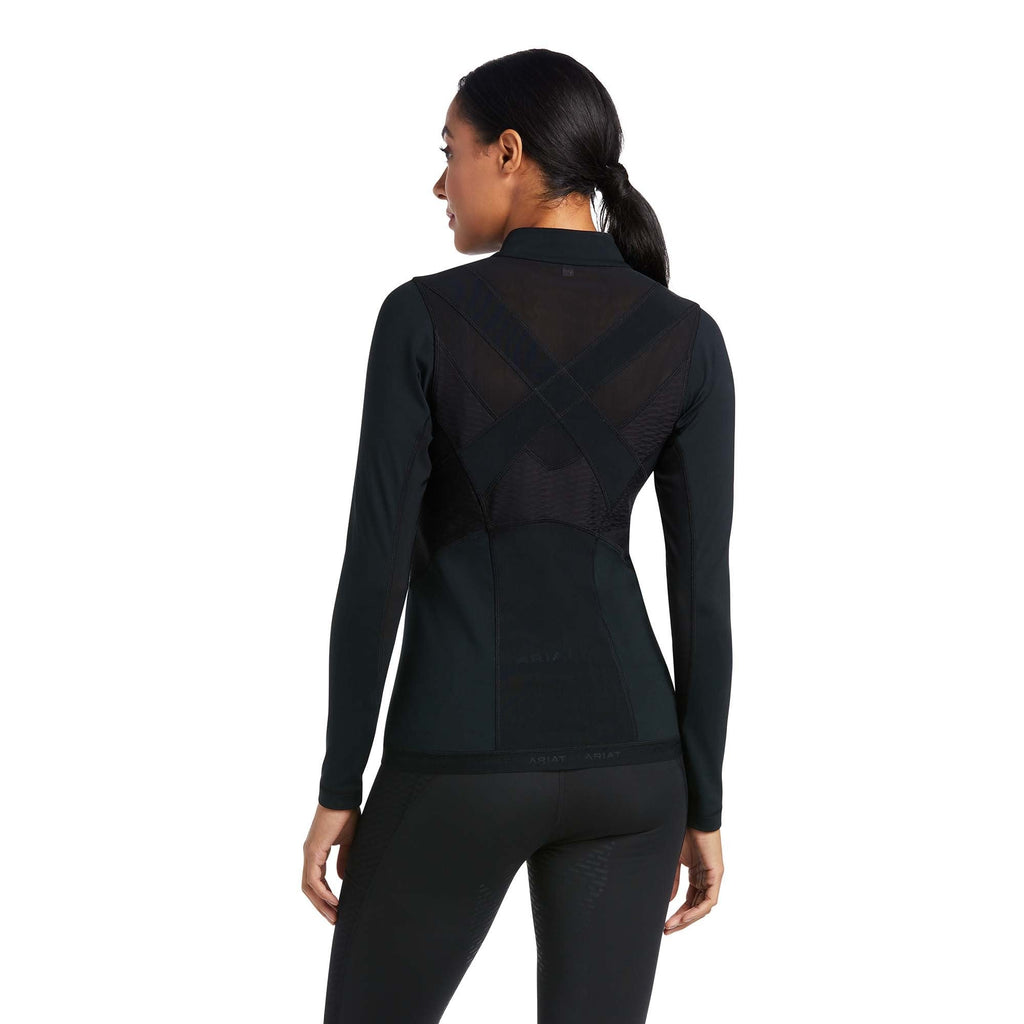 Ariat Ladies Ascent 1/4 Zip Baselayer - Black