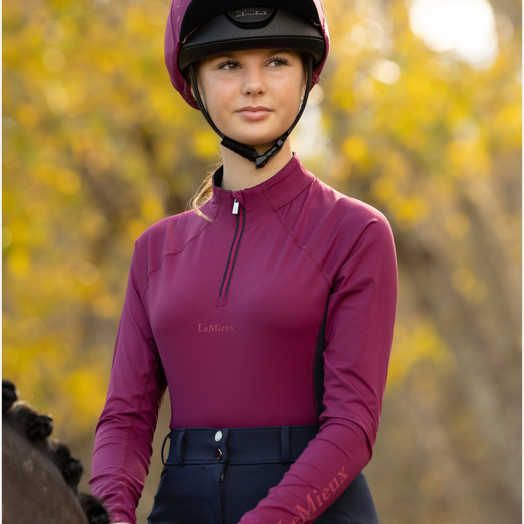 LeMieux Young Rider Classique Base Layer - Blackberry