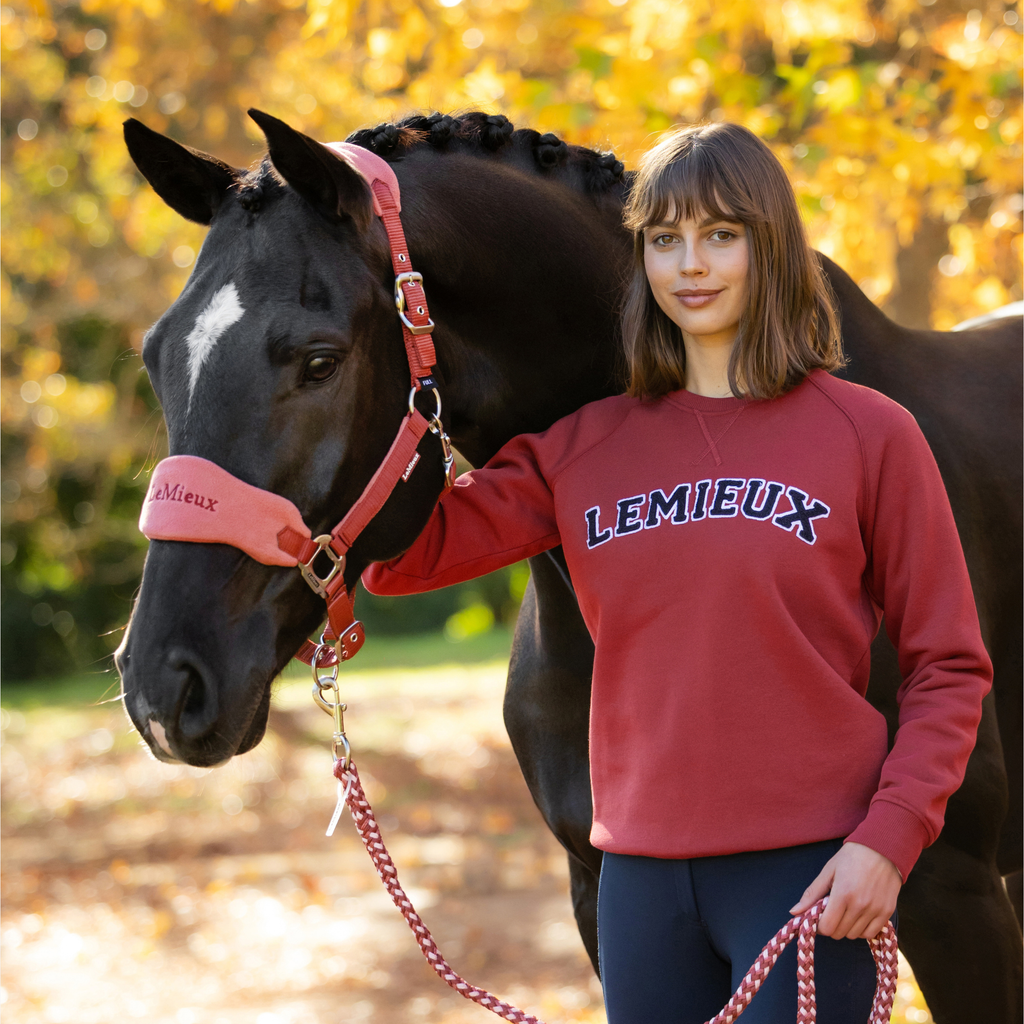 LeMieux Ladies Vida Varsity Crew Neck Sweat - Russet