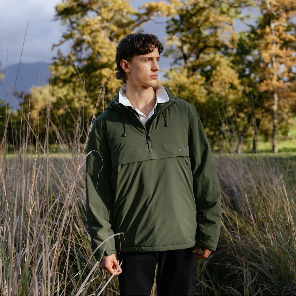 LeMieux Mens Waterproof Anorak - Olive