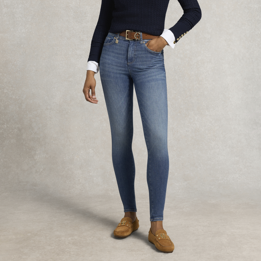 Holland Cooper Ladies Contour Skinny Jean - Aged Indigo