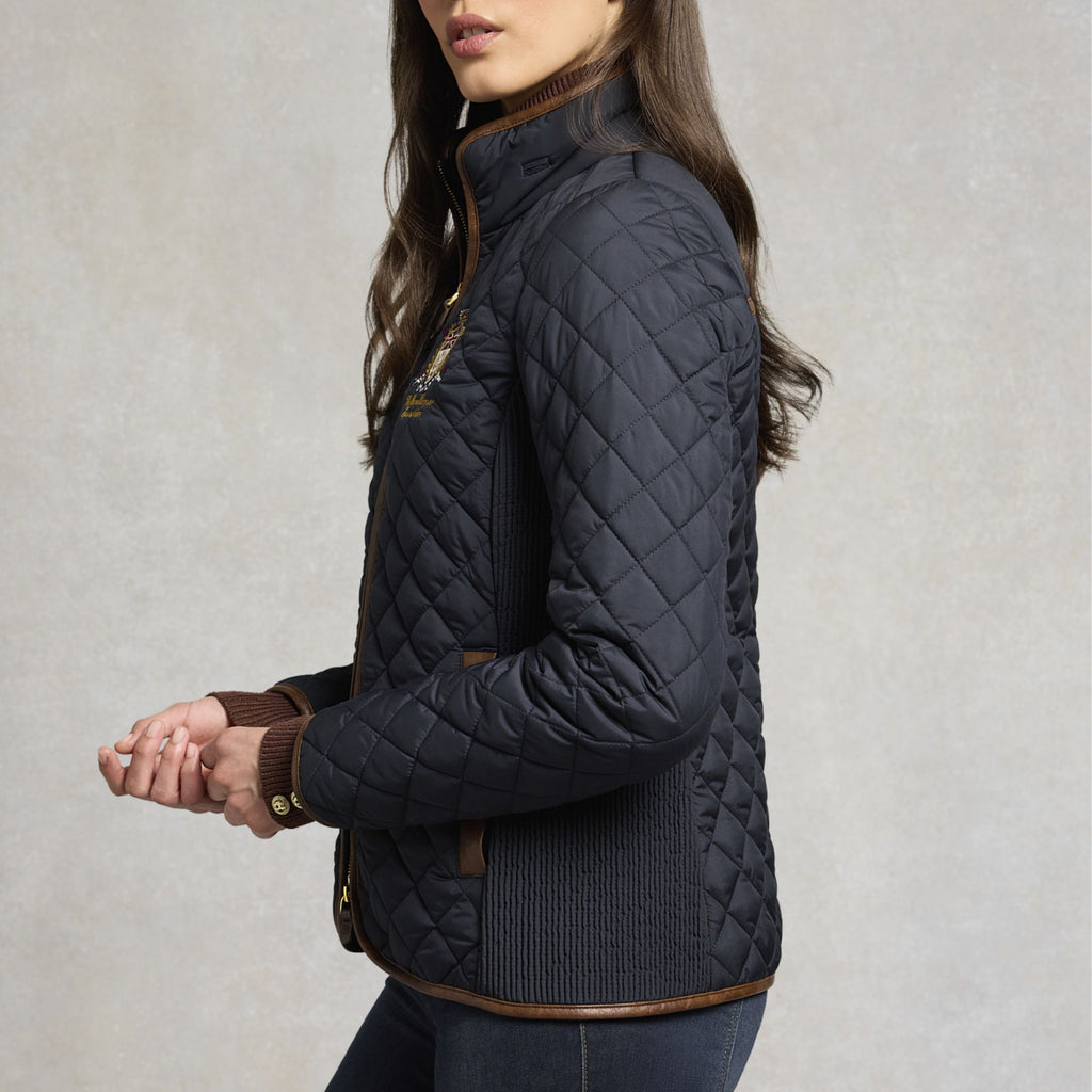 Holland Cooper Ladies Boughton Diamond Quilt Jacket - Ink Navy