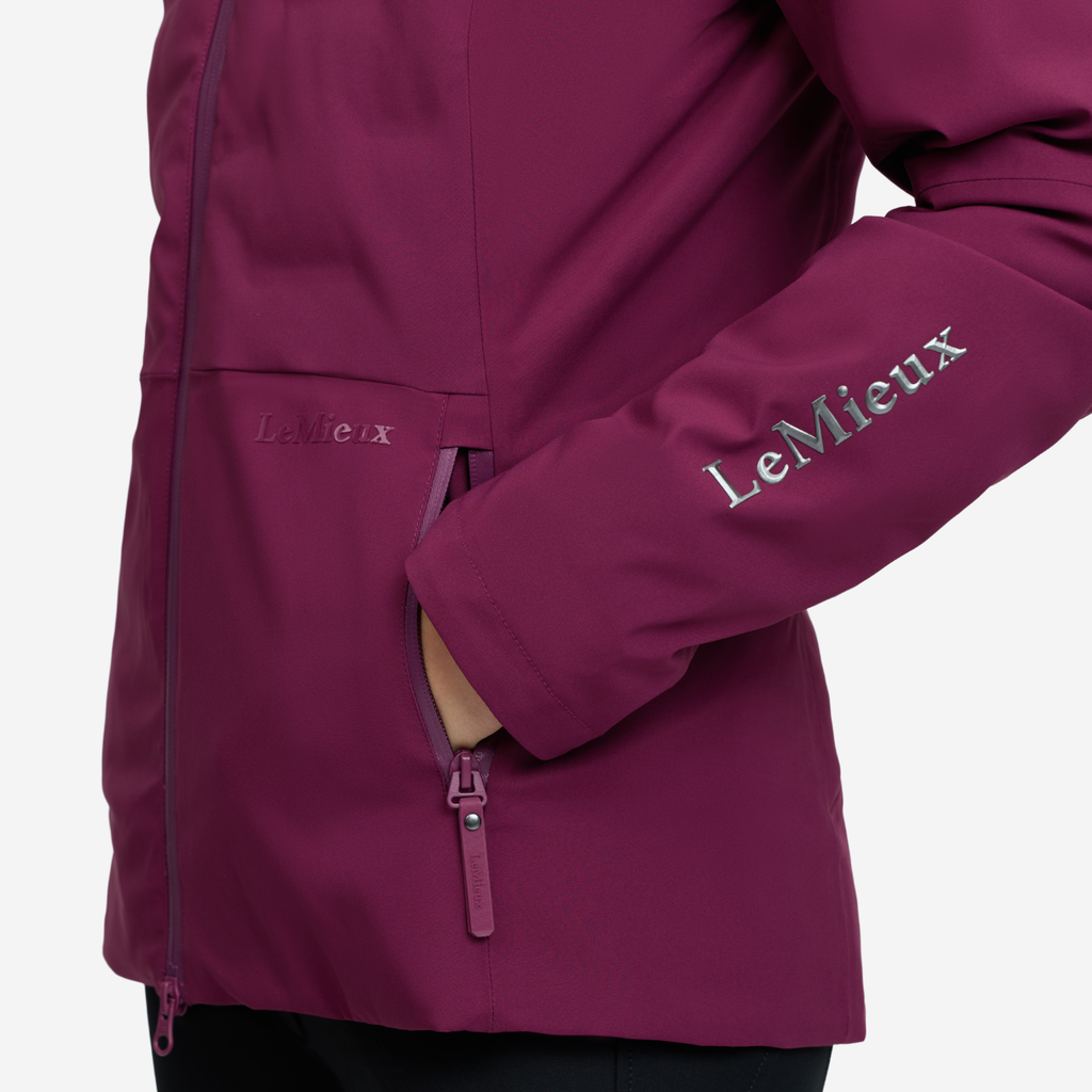 LeMIeux Ladies Brooke 3 in 1 Waterproof Hybrid Jacket - Blackberry