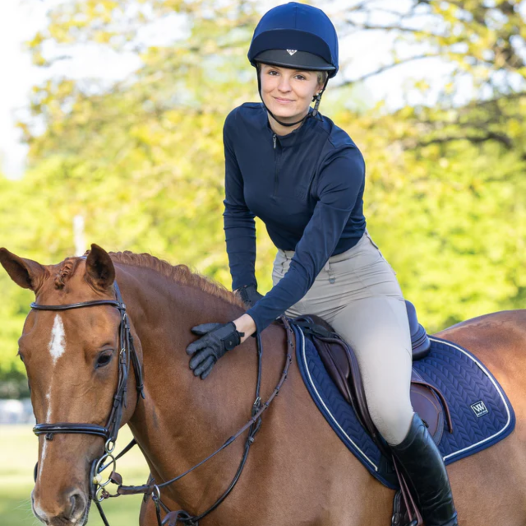 Woof Wear Ladies Long Sleeve Tech Riding Shirt - Navy
