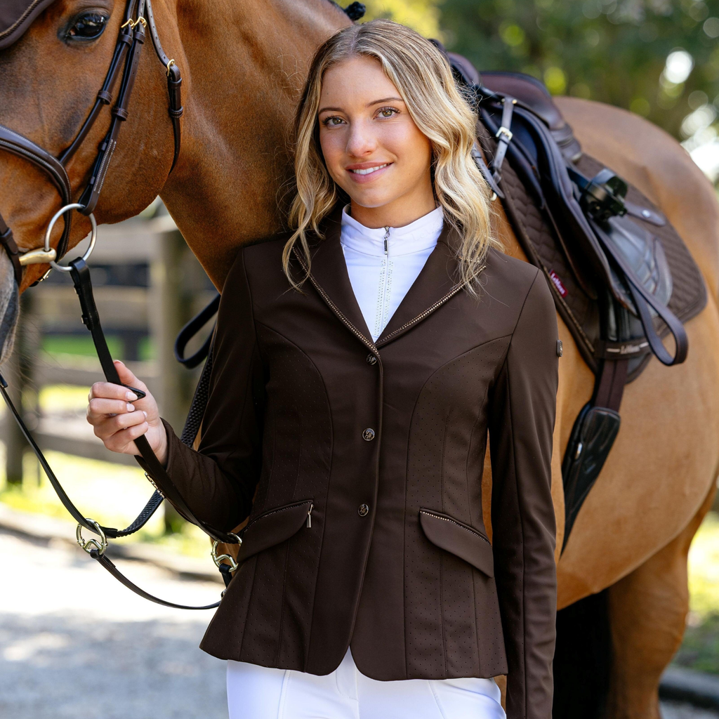 LeMieux Ladies Brilliance Diana Show Jacket - Espresso