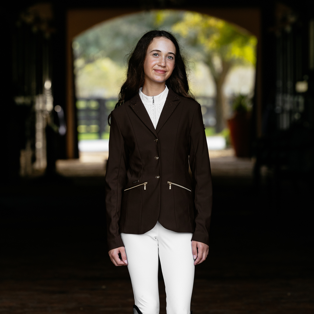 LeMieux Brilliance Junior Pro Show Jacket - Espresso
