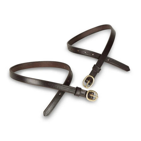 Shires Velociti GARA Leather Spur Straps -  Brown