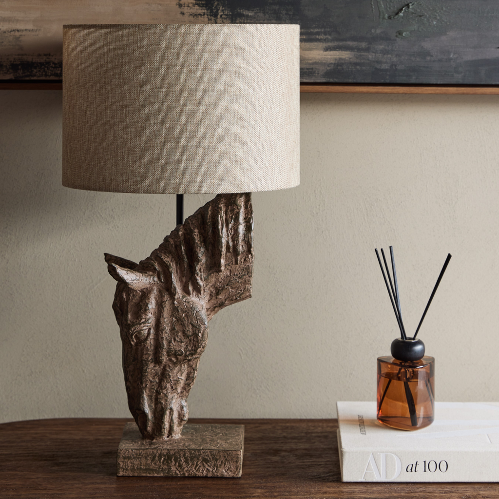 Delia Horse Lamp with Shade
