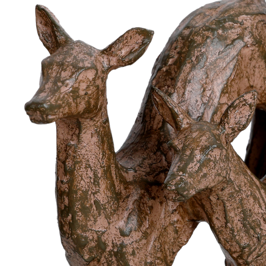 Rustic Woodland Leaping Fawns