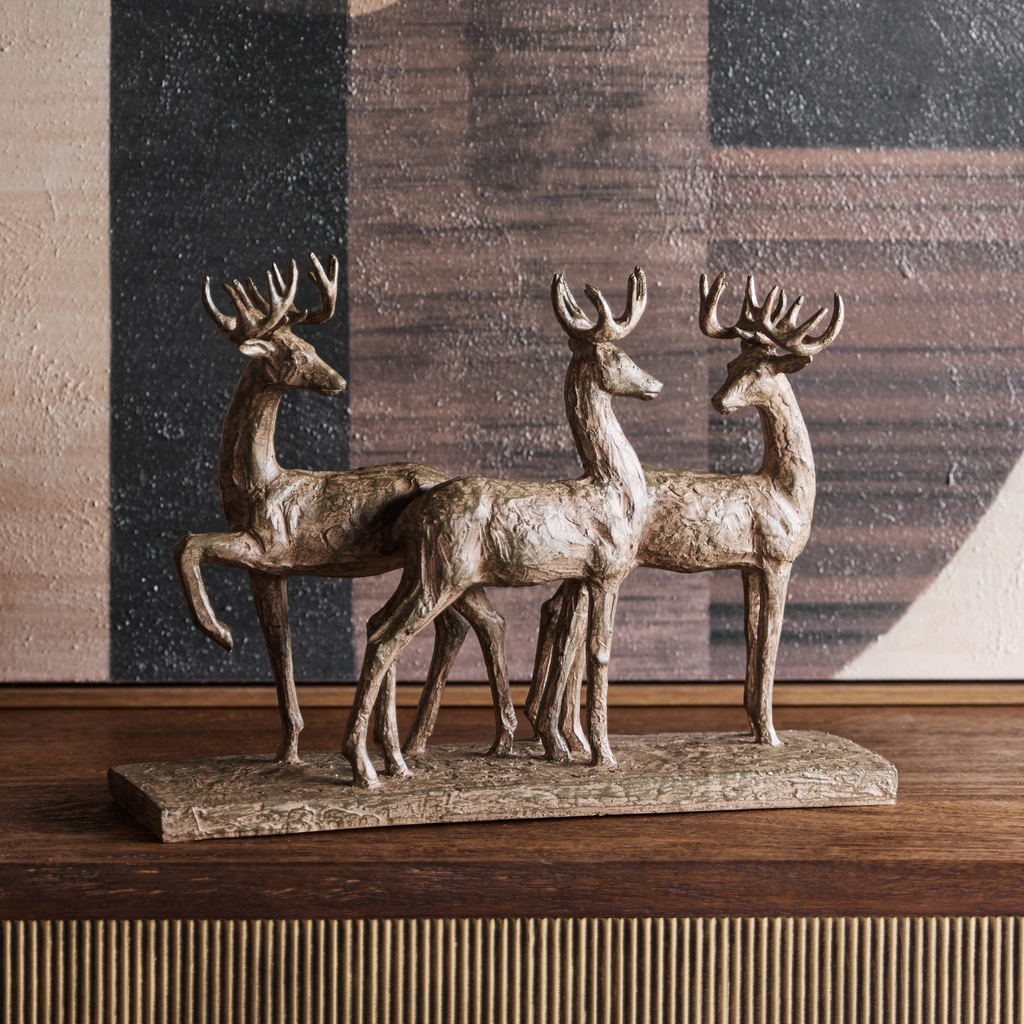 Rustic Woodland Trio of Stags