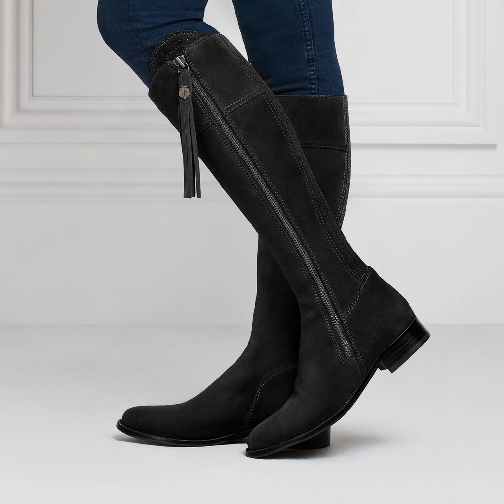 Fairfax and Favor Flat Regina Boot - Black