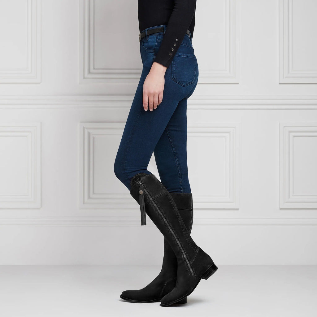 Fairfax and Favor Flat Regina Boot - Black