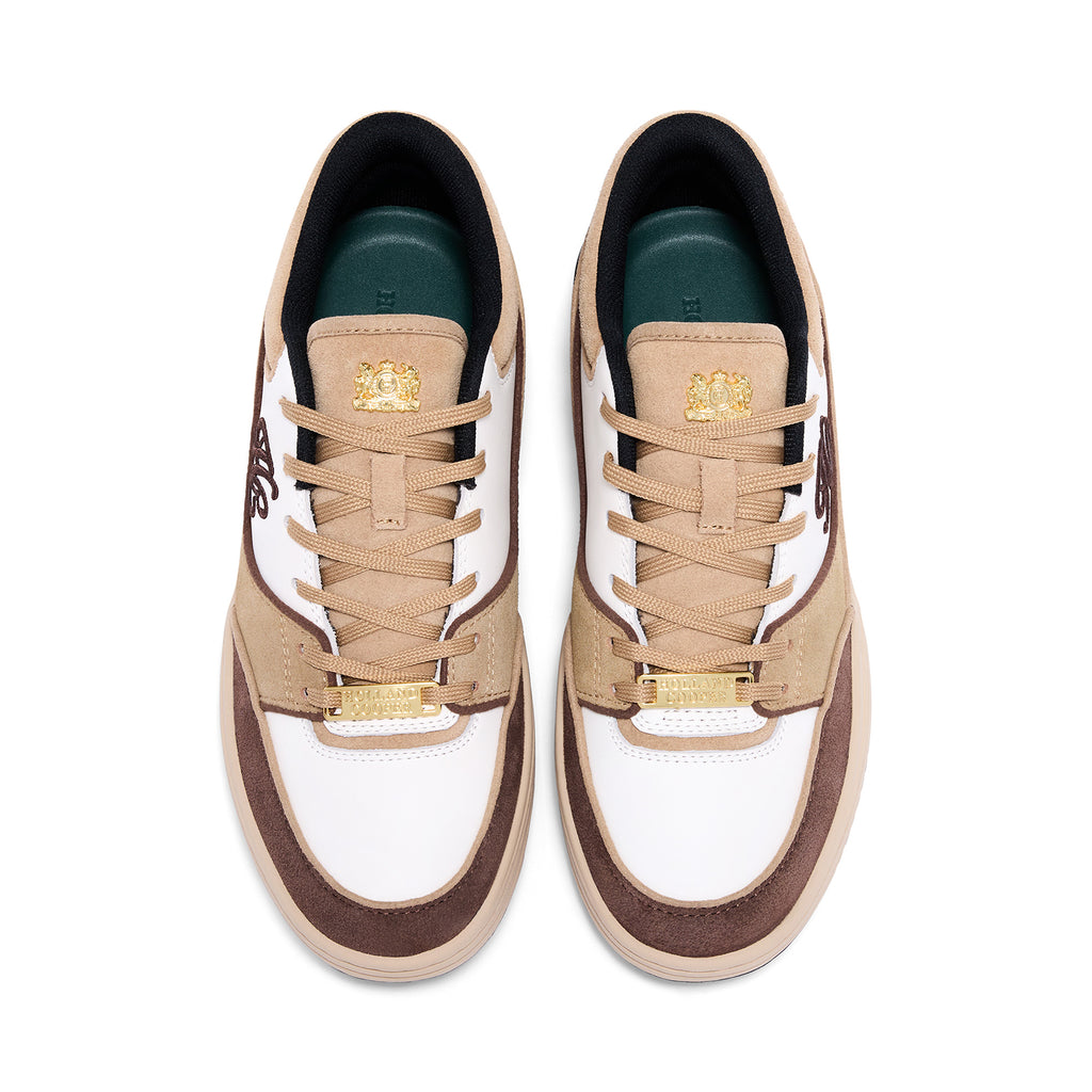 Holland Cooper Ladies Retro Trainer - Taupe Tan Nude
