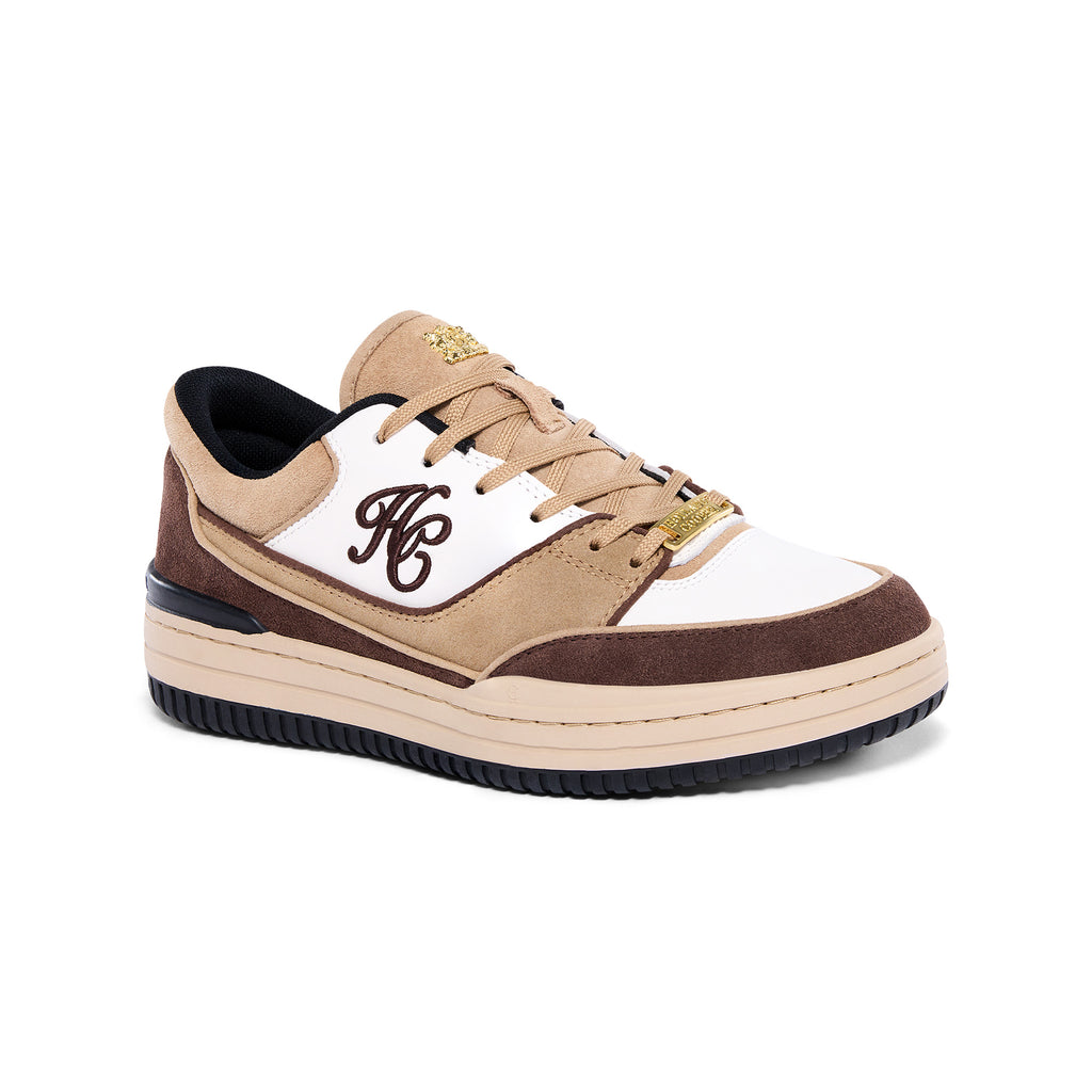 Holland Cooper Ladies Retro Trainer - Taupe Tan Nude