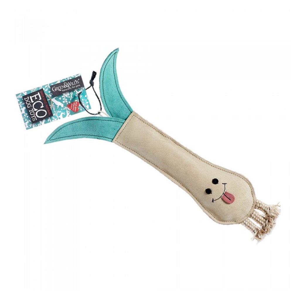 Green and Wilds Lenny The Leek Dog Toy