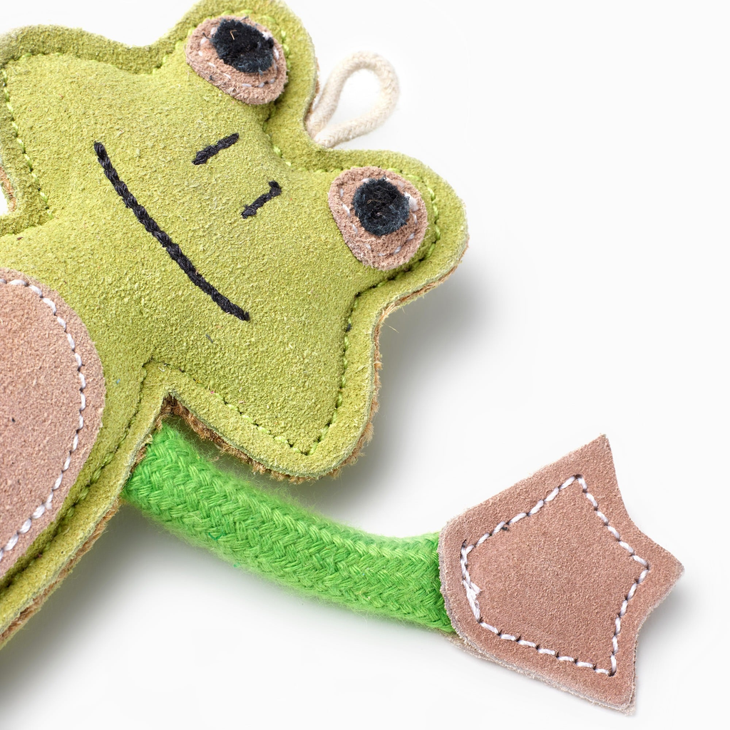 Green and Wilds Framcois Le Frog Dog Toy