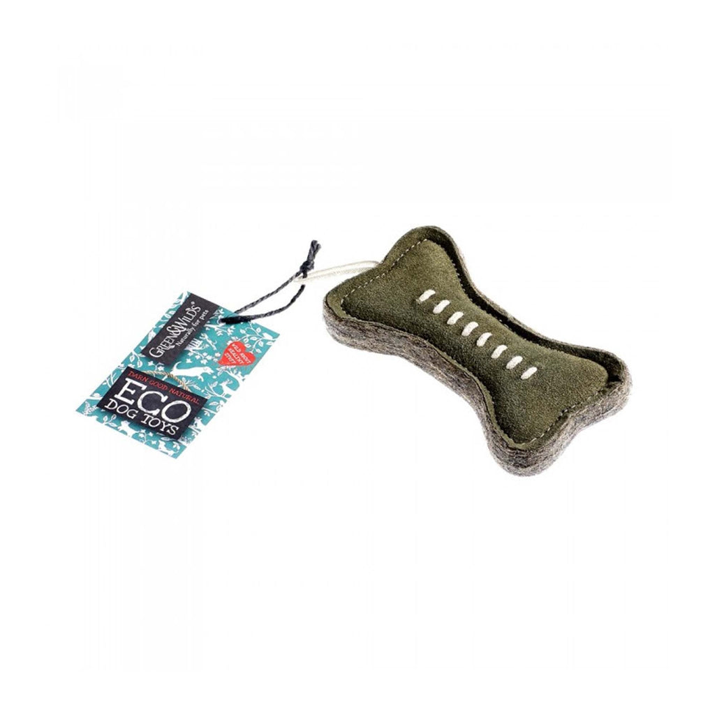 Green and Wilds Green Bone Dog Toy