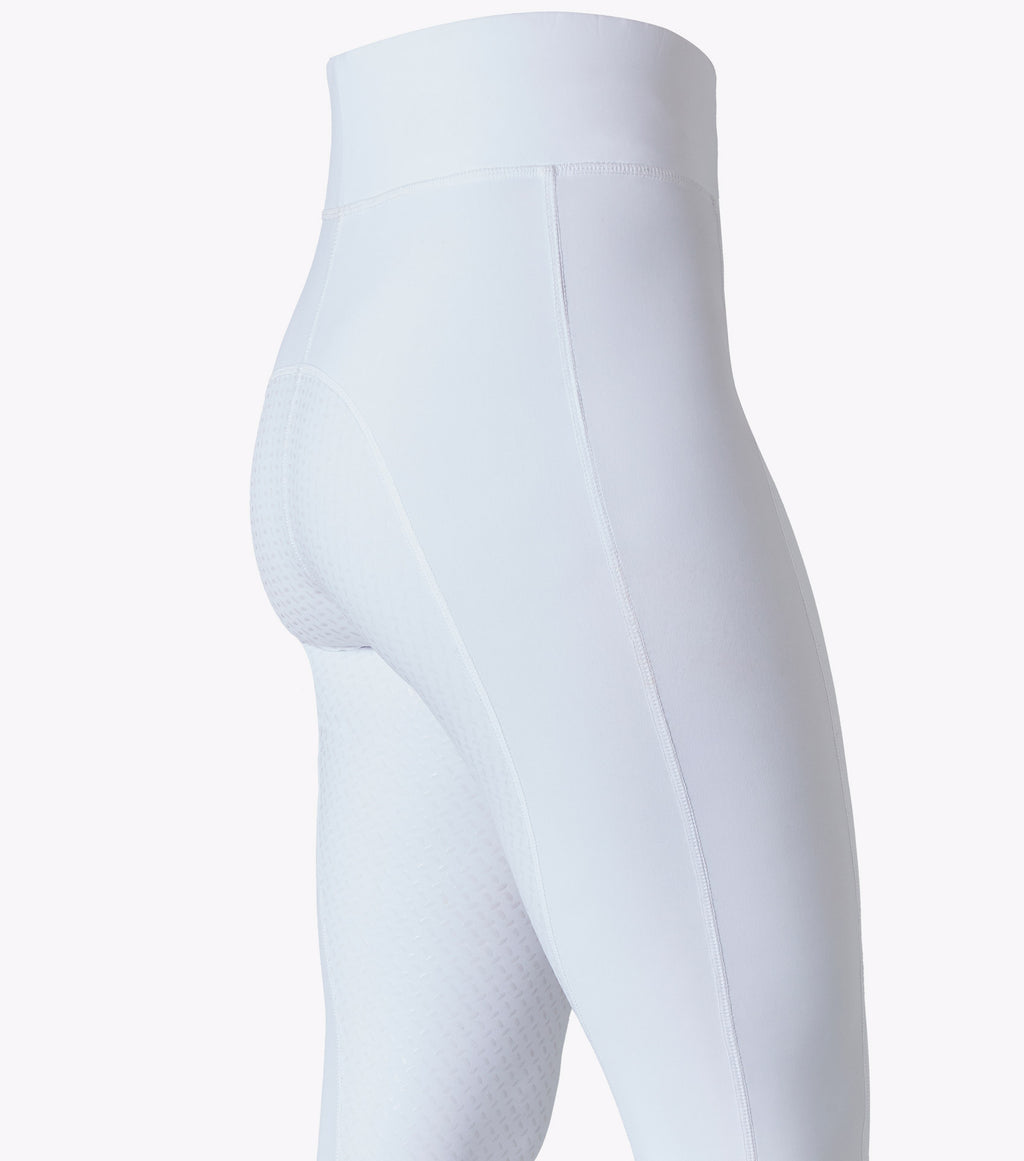 Premier Equine Aresso Ladies Full Seat Gel Riding Tights - White