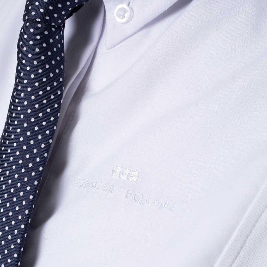 Premier Equine Tessa Ladies Long Sleeved Tie Shirt - White