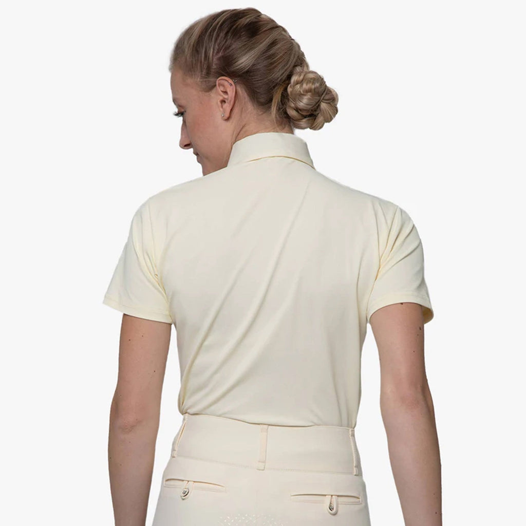 Premier Equine Luciana Ladies Short Sleeved Tie Shirt - Vanilla