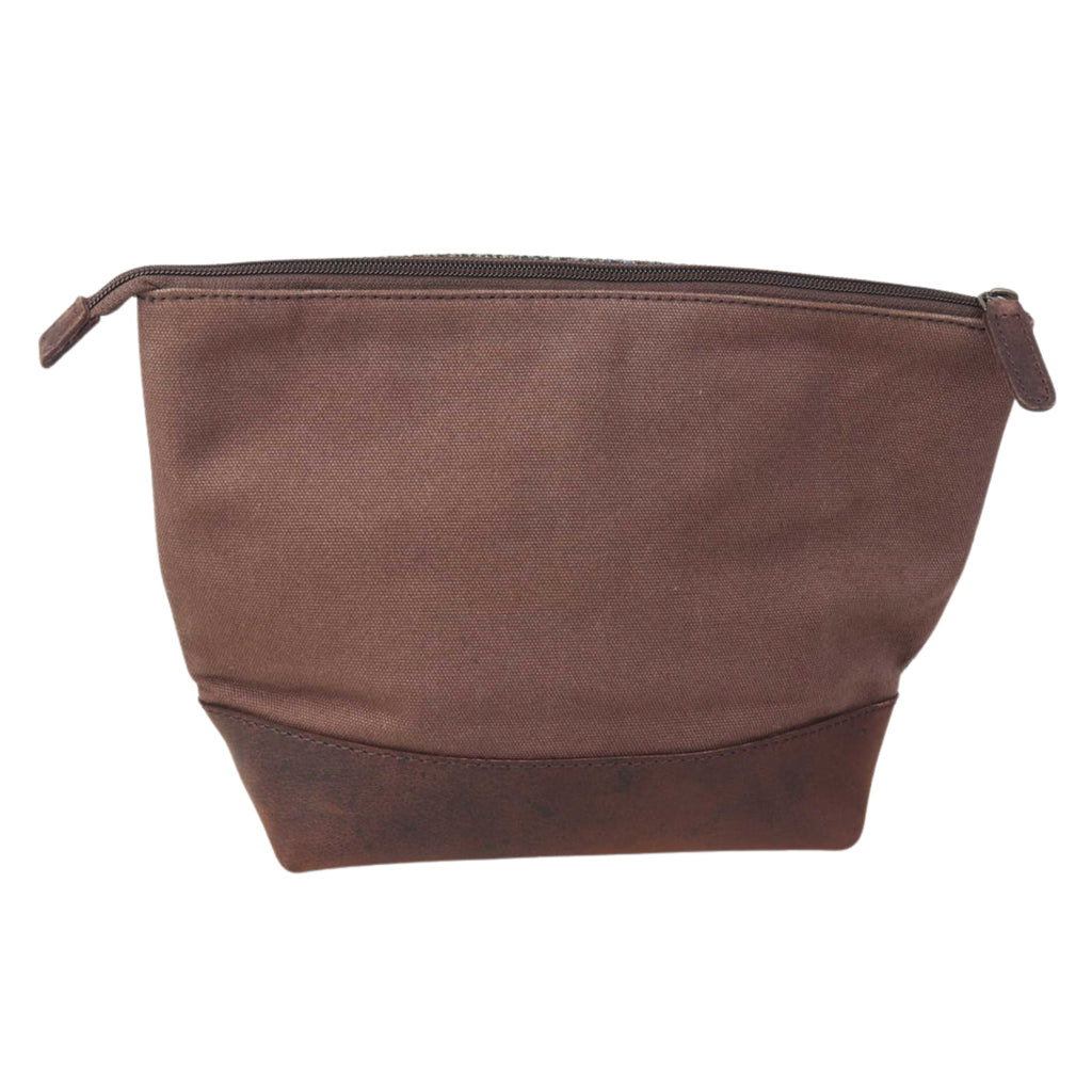 Harris Tweed Triangle Washbag - Brown
