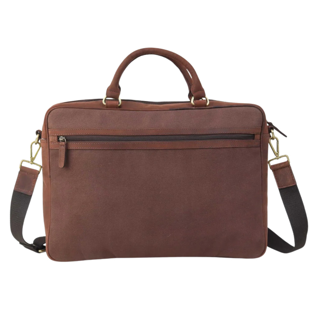 Harris Tweed Briefcase - Brown