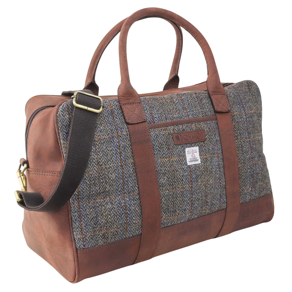 Harris Tweed Holdall - Brown