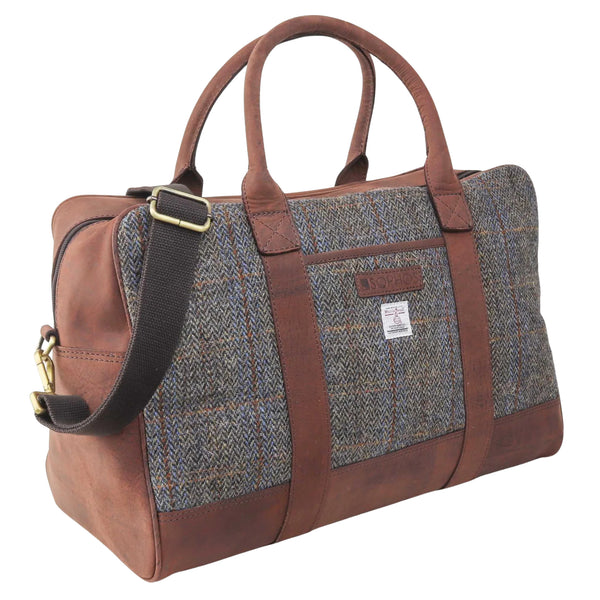 Harris Tweed Holdall - Brown