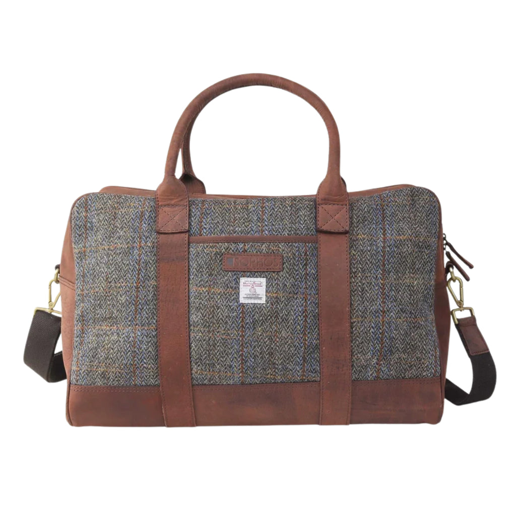 Harris Tweed Holdall - Brown