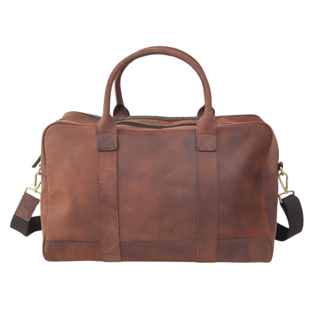 Harris Tweed Holdall - Brown