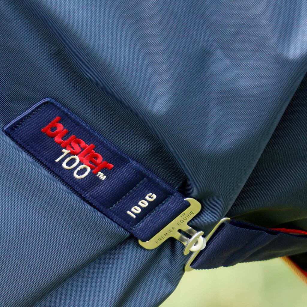 Premier Equine Buster 100g Turnout Rug with Snug-Fit Neck Cover - Navy