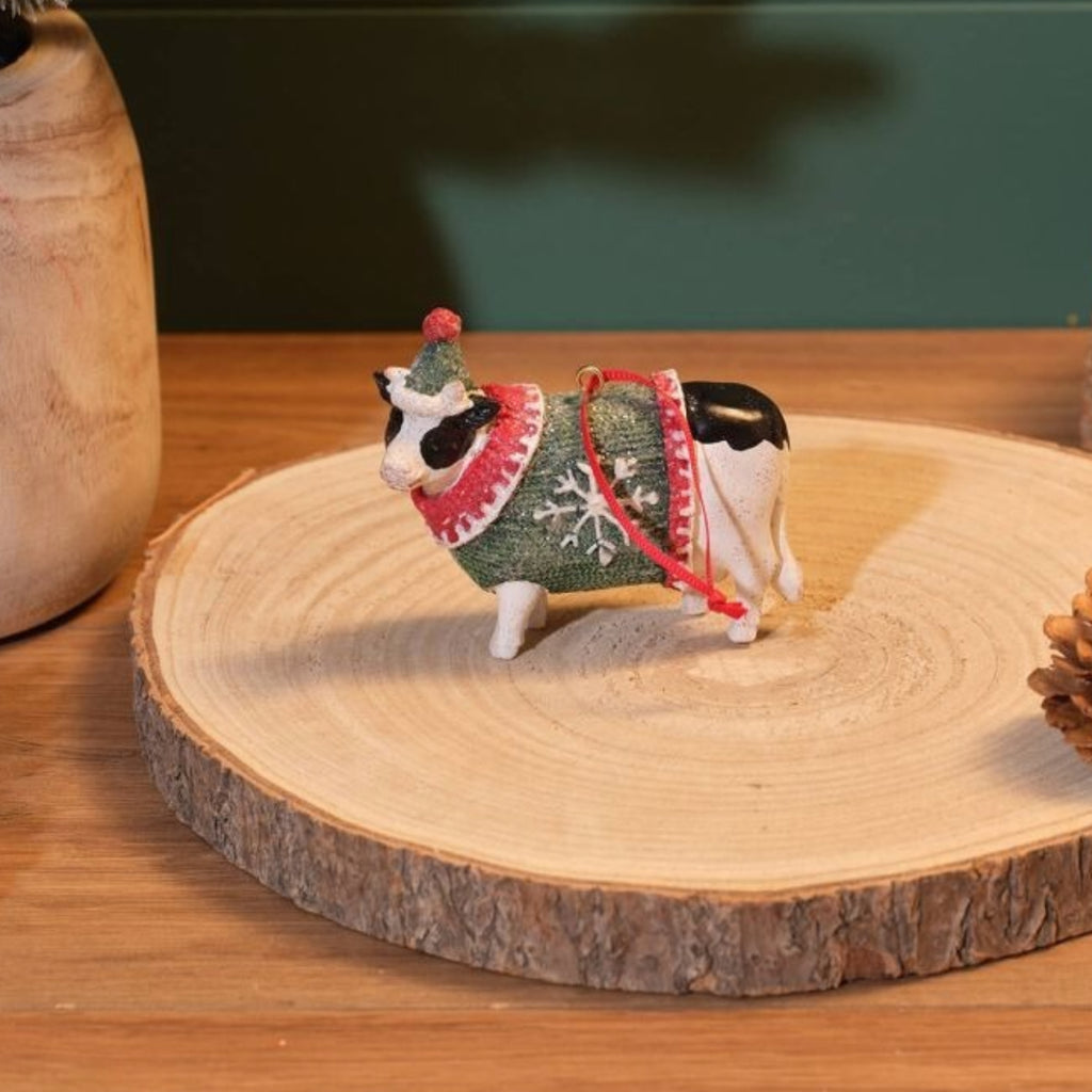 Langs Christmas Farm Hanging Cow Ornament