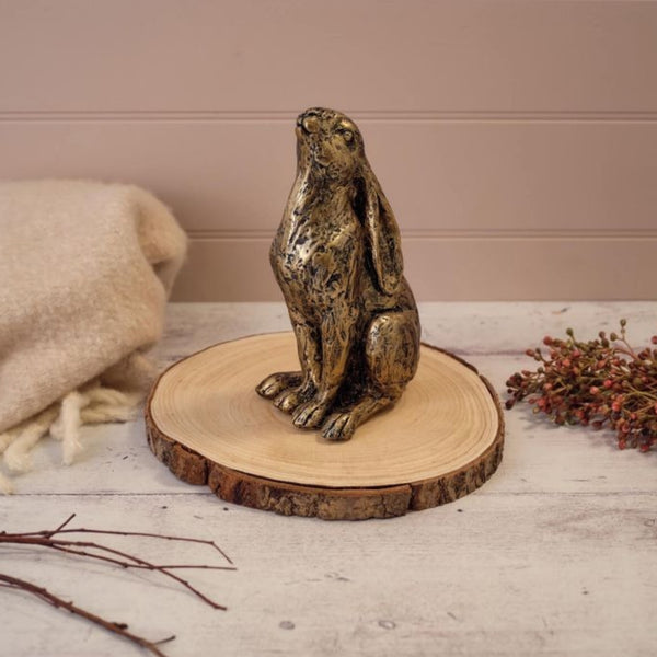 Langs Hare Gazing Bronze Ornament