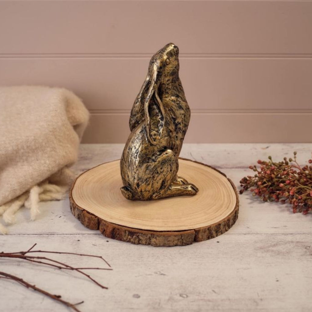 Langs Hare Gazing Bronze Ornament