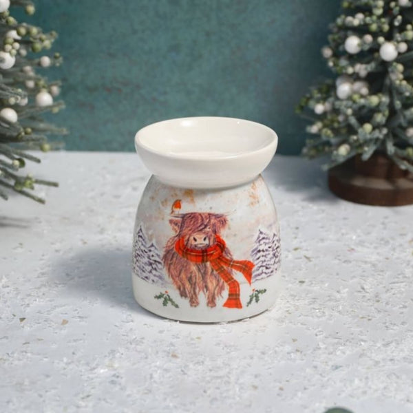 Langs Highland Cow with Scarf Wax Melt Burner